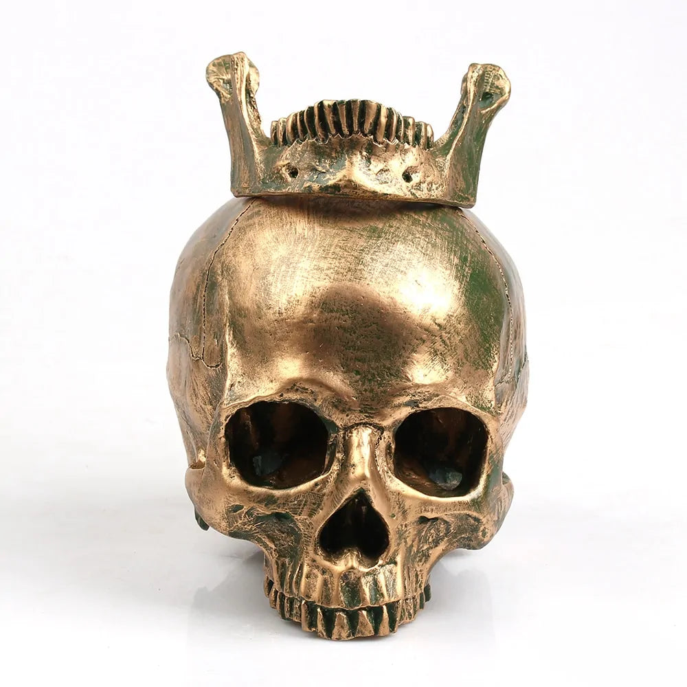 Bronzed Resin Skull