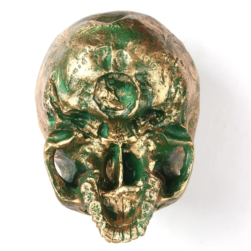 Bronzed Resin Skull