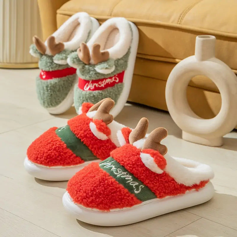 Christmas Reindeer Slippers